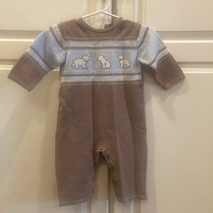 Janie and Jack one piece unisex romper. Size 3-6 months.
